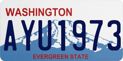 WA license plate AYU1973