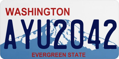 WA license plate AYU2042