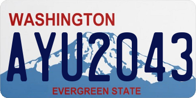WA license plate AYU2043
