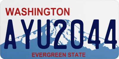 WA license plate AYU2044