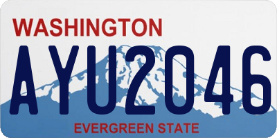 WA license plate AYU2046