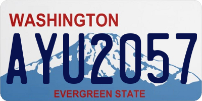 WA license plate AYU2057