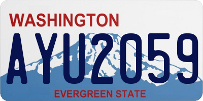 WA license plate AYU2059