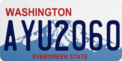 WA license plate AYU2060