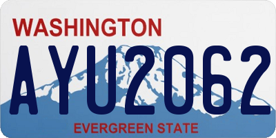 WA license plate AYU2062