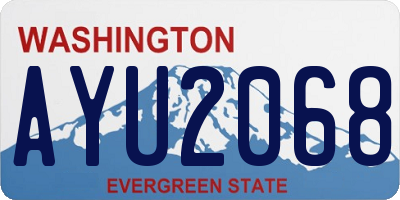 WA license plate AYU2068