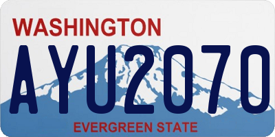 WA license plate AYU2070
