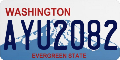 WA license plate AYU2082