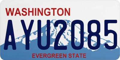 WA license plate AYU2085