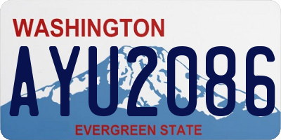 WA license plate AYU2086