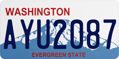 WA license plate AYU2087