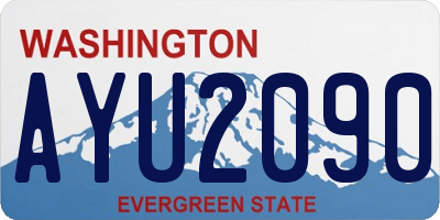 WA license plate AYU2090