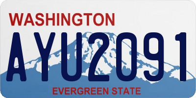 WA license plate AYU2091