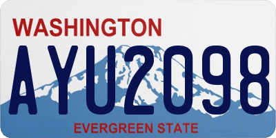 WA license plate AYU2098
