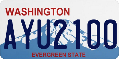 WA license plate AYU2100