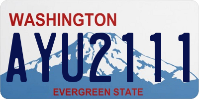 WA license plate AYU2111
