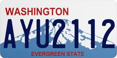 WA license plate AYU2112