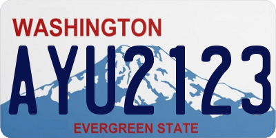 WA license plate AYU2123