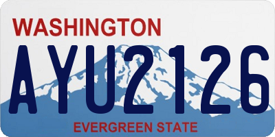 WA license plate AYU2126