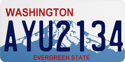 WA license plate AYU2134