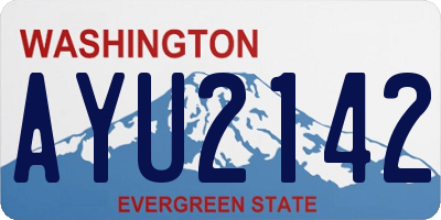 WA license plate AYU2142
