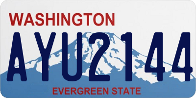 WA license plate AYU2144