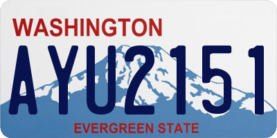 WA license plate AYU2151