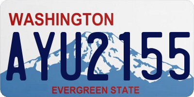 WA license plate AYU2155