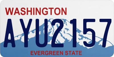 WA license plate AYU2157