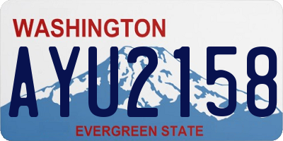 WA license plate AYU2158