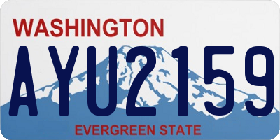WA license plate AYU2159