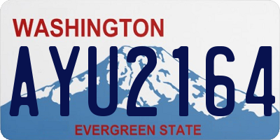 WA license plate AYU2164