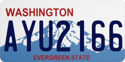 WA license plate AYU2166