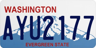 WA license plate AYU2177