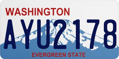 WA license plate AYU2178