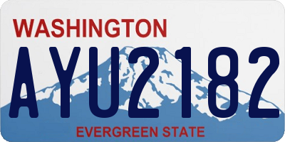 WA license plate AYU2182