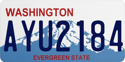 WA license plate AYU2184