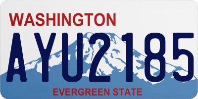 WA license plate AYU2185