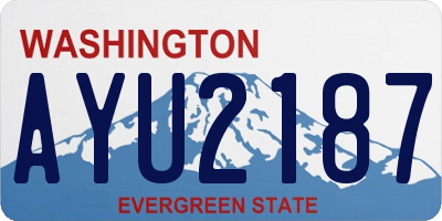 WA license plate AYU2187
