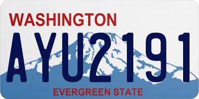 WA license plate AYU2191