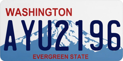 WA license plate AYU2196
