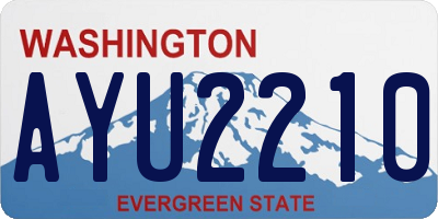 WA license plate AYU2210