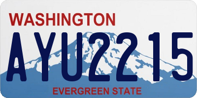 WA license plate AYU2215