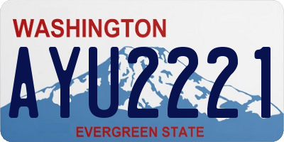 WA license plate AYU2221