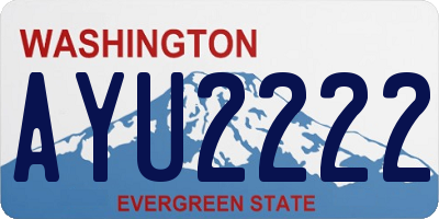WA license plate AYU2222
