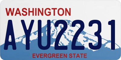 WA license plate AYU2231