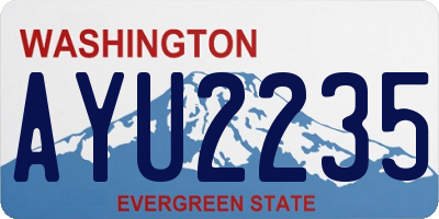 WA license plate AYU2235