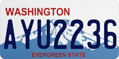 WA license plate AYU2236