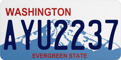 WA license plate AYU2237