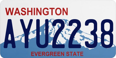 WA license plate AYU2238